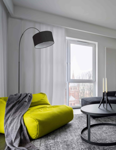 Piantana lampada arco nera paralume orientabile moderna promozione fine scorte