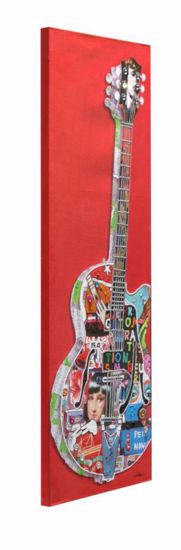 Quadro moderno verticale chitarra elettrica dipinto 50x150