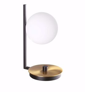 Ideal lux lampada da tavolo birds tl1 oro vetro bianco