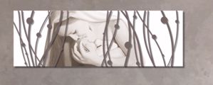 Capezzale sacra famiglia per camera da letto moderna tridimensionale 50x150 dea cacao