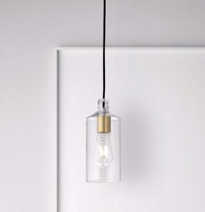 Miloox lampada ebe a sospensione oro per cucina moderna vetro trasparente