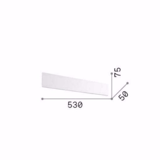 Applique zig zag bianco ideal lux d53 led 23w 4000k rettangolare moderna