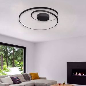 Plafoniera oz pl on-off nero ideal lux led 48w 3000k design moderna