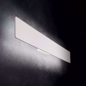 Applique zig zag ap1 bianco d75 ideal lux led 30w 3000k rettangolare moderna