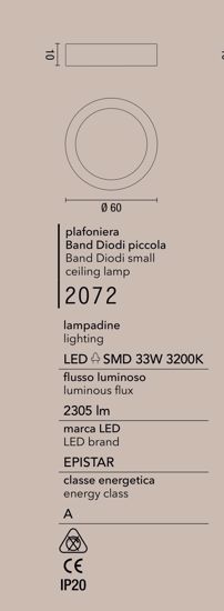 Plafoniera led 35w 3000k 4000k anello bianco moderna affralux band diodi 60cm