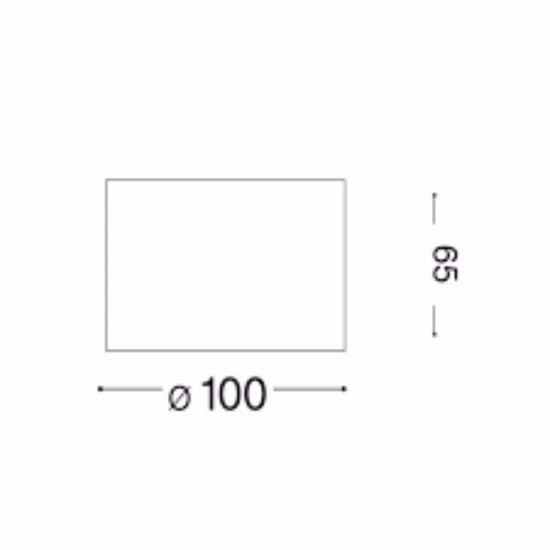 Ideal lux spike pl1 round bianco piccola plafoniera rotonda gx53 led 9w 3000k