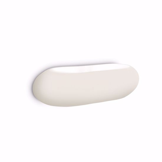 Moris ap2 ideal lux applique vetro ovale bianco moderna per interni