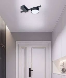 Piccola plafoniera nera design moderna per interni