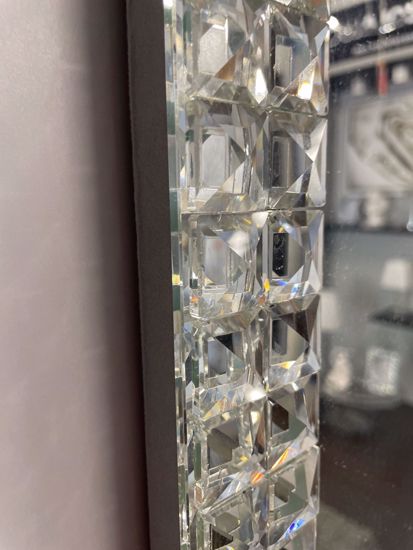Specchio da parete con cristalli 70x100 rettangolare per camera da letto