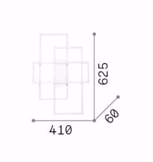 Ideal lux frame pl rettangolo plefoniera led 31w 3000k moderna bianca