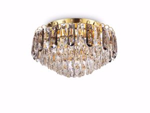 Ideal lux magnolia pl7 plafoniera oro classica per salotto elegante cristalli decorativi