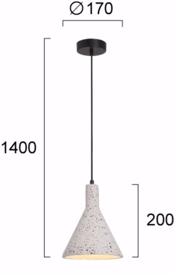 Lampada a sospensione pendente in cemento bianco nero per isola cucina