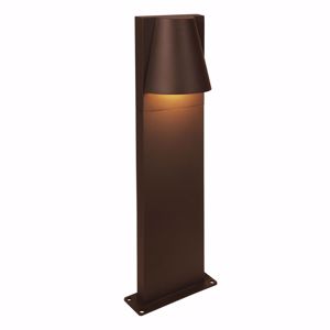 Lampione marrone da giardino 50cm moderno gu10 110v ip43 luce per esterni