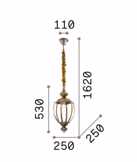 Norma sp1 ideal lux lampada lanterna brunito a sospensione per isola cucina