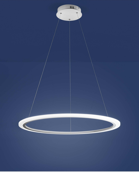 Affralux acriled lampadario moderno led 60cm anello led 23w 3000k per ufficio