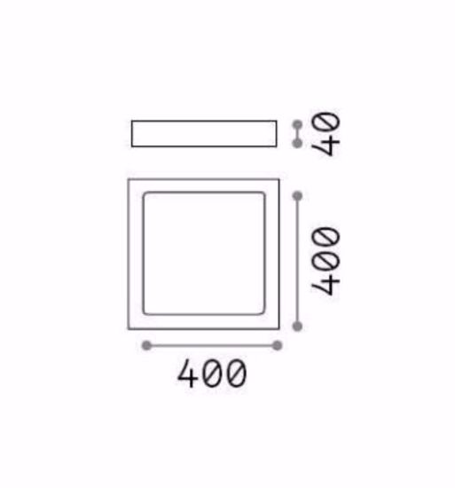 Universal pl d40 square plafoniera led 36w 3000k bianca quadrata