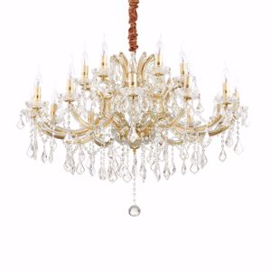 Ideal lux napoleon sp18 lampadario in cristallo classico per salotto