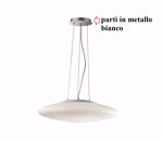 Smarties sp5 d60 lampadario moderno disco in vetro bianco ideal lux