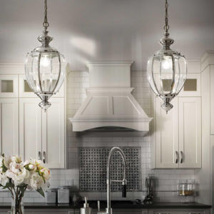 Ideal lux norma sp1 lampada a sospensione provenzale cromo vetro trasparente per cucina