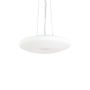 Glory sp3 d40 lampadario ideal lux per tavolo da pranzo vetro ovale bianco 40cm