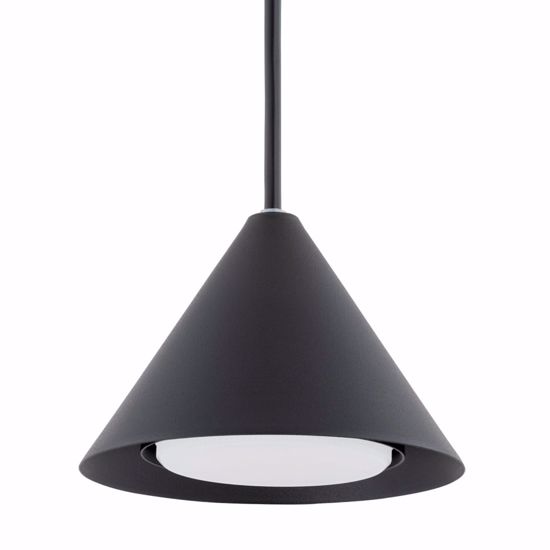 Lampadario nero per tavolo cucina moderna 3 luci coni pendenti