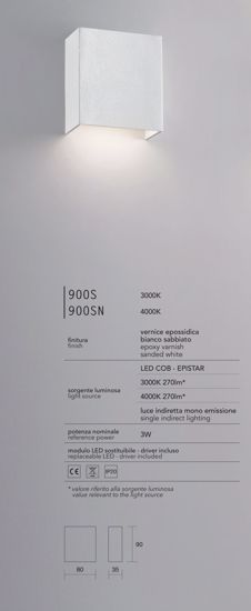 Isyluce segnapasso quadrato led 3w 3000k moderna alluminio bianco mono fascio luce