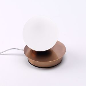 Lampada da tavolo vivida pearl oro rosa vetro bianco led 4w 3000k