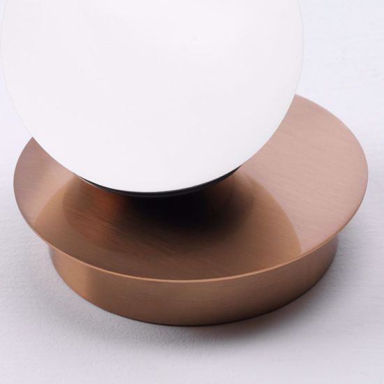 Lampada da tavolo vivida pearl oro rosa vetro bianco led 4w 3000k