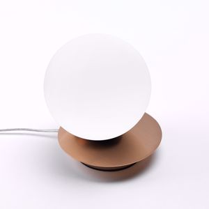 Vivida pearl lampada da tavolo bronzo sfera bianca led 8w 3000k
