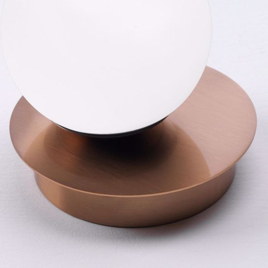 Vivida pearl lampada da tavolo bronzo sfera bianca led 8w 3000k