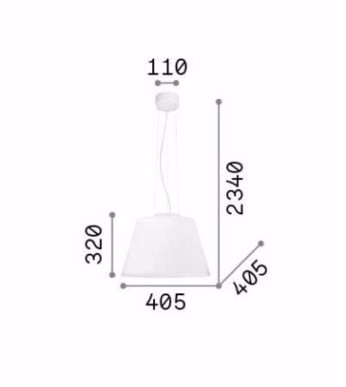 Cylinder sp1 ideal lux lampadario cm40 per cucina moderna cono vetro bianco