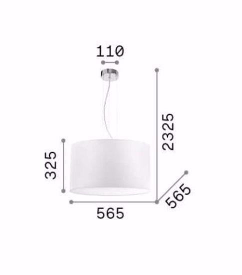 Wheel sp5 ideal lux lampadario moderno per salotto 50cm cavi regolabili