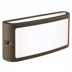 Applique per esterno marrone led 10w 3000k moderno ip54