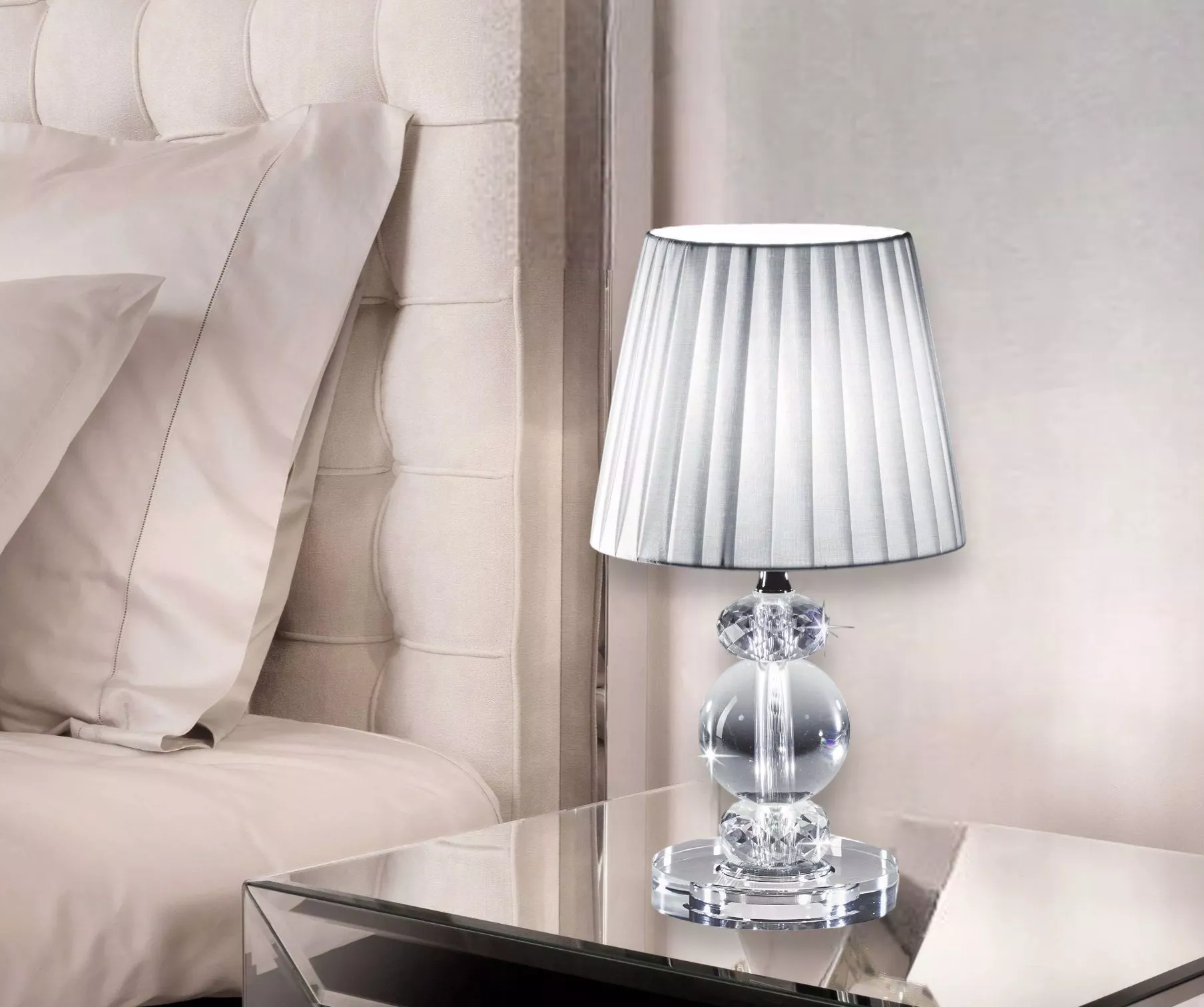 Abat-jour di vetro cristallo lampada da comodino per camera da letto  classica - 686A