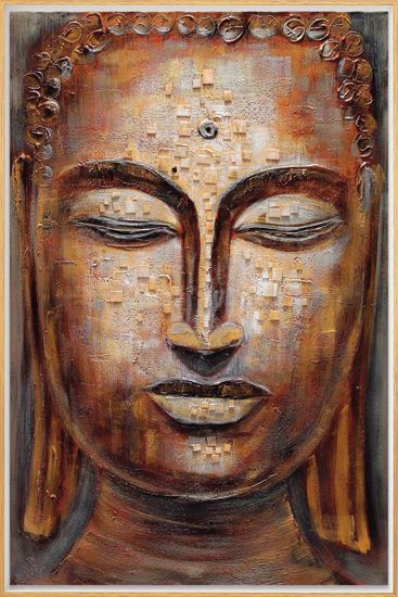 Quadro buddha 122x82 cornice oro decorato
