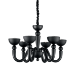 Bon bon sp6 ideal lux lampadario classico nero opaco