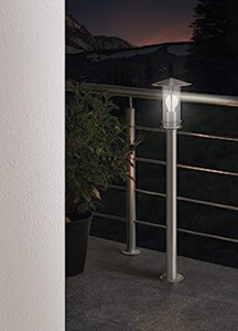 Lampione da giardino ip44 acciaio inox paletto per esterno