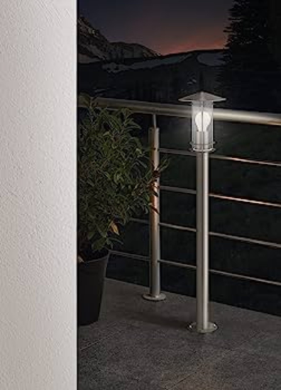 Lampione da giardino acciaio inox paletto