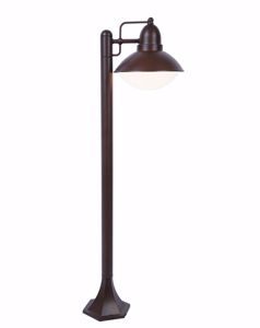 Lampione rustico da giardino marrone corten ip44 per esterno