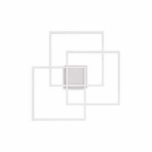 Frame pl quadrato bianco ideal lux plafoniera moderna led 35w 3000k