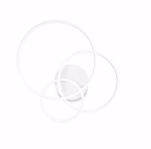 Ideal lux frame pl cerchio plafoniera cerchi led 41w 300k bianca per soggiorno