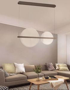 Lampadario colore caffe per soggiorno design moderno led 3000k dimmerabile