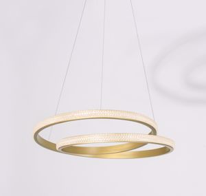 Lampadario led 25w 3000k dimmerabile oro elegante design