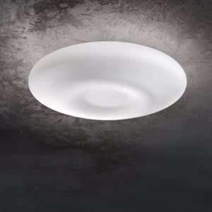 Glory pl5 d60 plafoniera in vetro 60cm nickel satinato 5 luci ideal lux