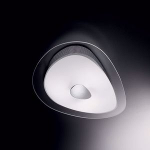 Geko pl4 ideal lux plafoniera design sagomato vetro bianco per soggiorno