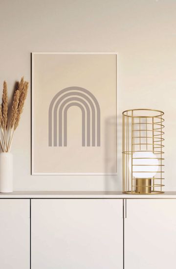 Lampada da tavolo oro sfera vetro bianco design moderno per soggiorno