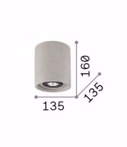 Oak pl1 round faretto cilindro ideal lux bianco giu10 led per interni