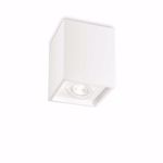Oak pl1 square ideal lux faretto led in gesso bianco squadrato gu10 verniciabile
