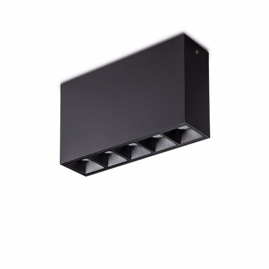 Ideal lux lika pl led 12w 3000k plafoniera con faretti nera