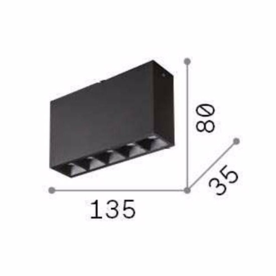 Ideal lux lika pl led 12w 3000k plafoniera con faretti nera